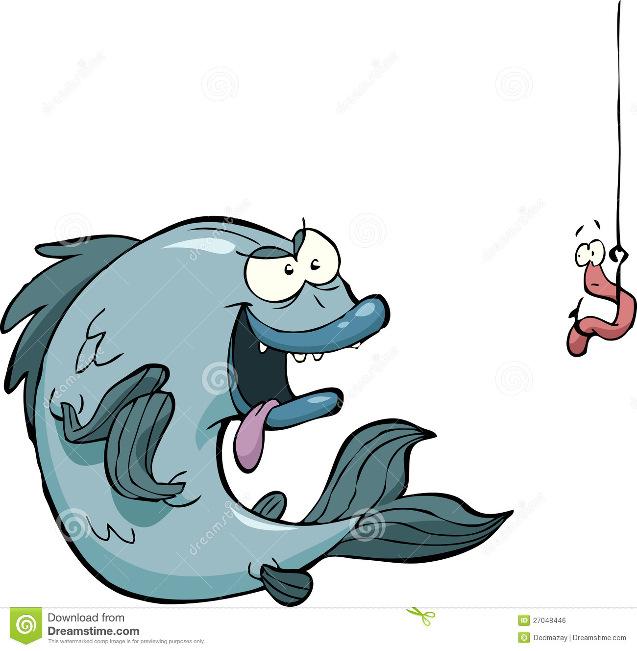 Fish And Worm Royalty Free Stock Image   Image  27048446