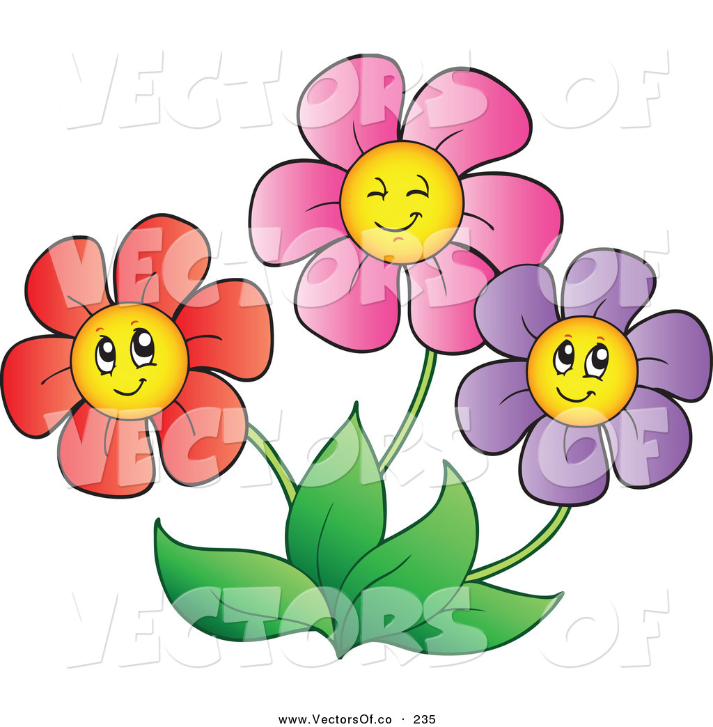 Flower Smiley Face Clip Art Http   Vectorsof Co Design Vector Of Happy    