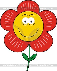 Flower Smiley   Vector Clipart