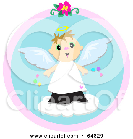 Free  Rf  Clipart Illustration Of A Sweet Angel Boy With A Halo