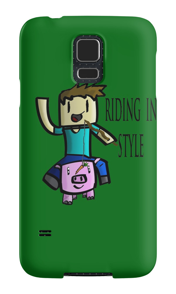 Minecraft Steve Rinding A Pig By Quikdraw Clipart