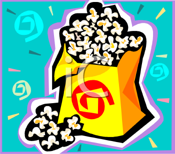 Popcorn Bag Clipart Theater Popcorn In A Bag
