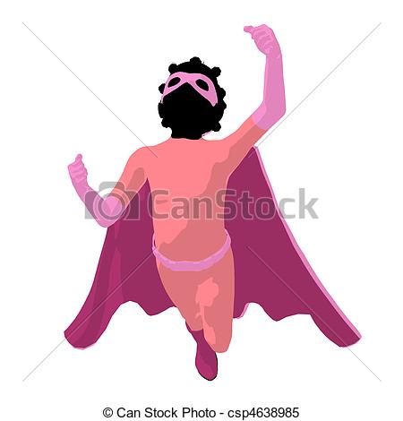 Stock Illustration   African American Super Hero Girl Illustration