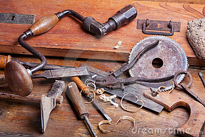 Vintage Woodworking Tools Royalty Free Stock Photography   Image    