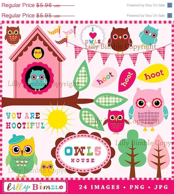40  Off Owl Clipart Hootiful Bunting Owls Trees Clip Art Images