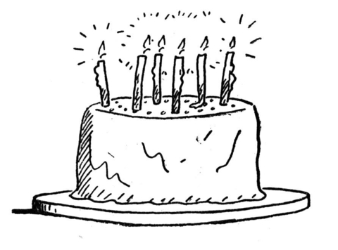 Birthday Cake Coloring Page   Supercoloring Com