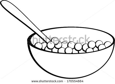 Cereal Bowl Clipart Black And White Empty Cereal Box Clipart