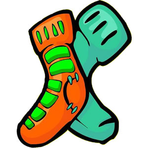 Clip Art Of An Orange Sock And