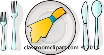 Culinary   Dinner Place Setting   Classroom Clipart