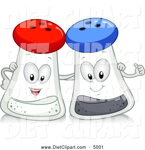 Diet Clip Art Of Happy Salt And Pepper Shakers By Bnp Design Studio