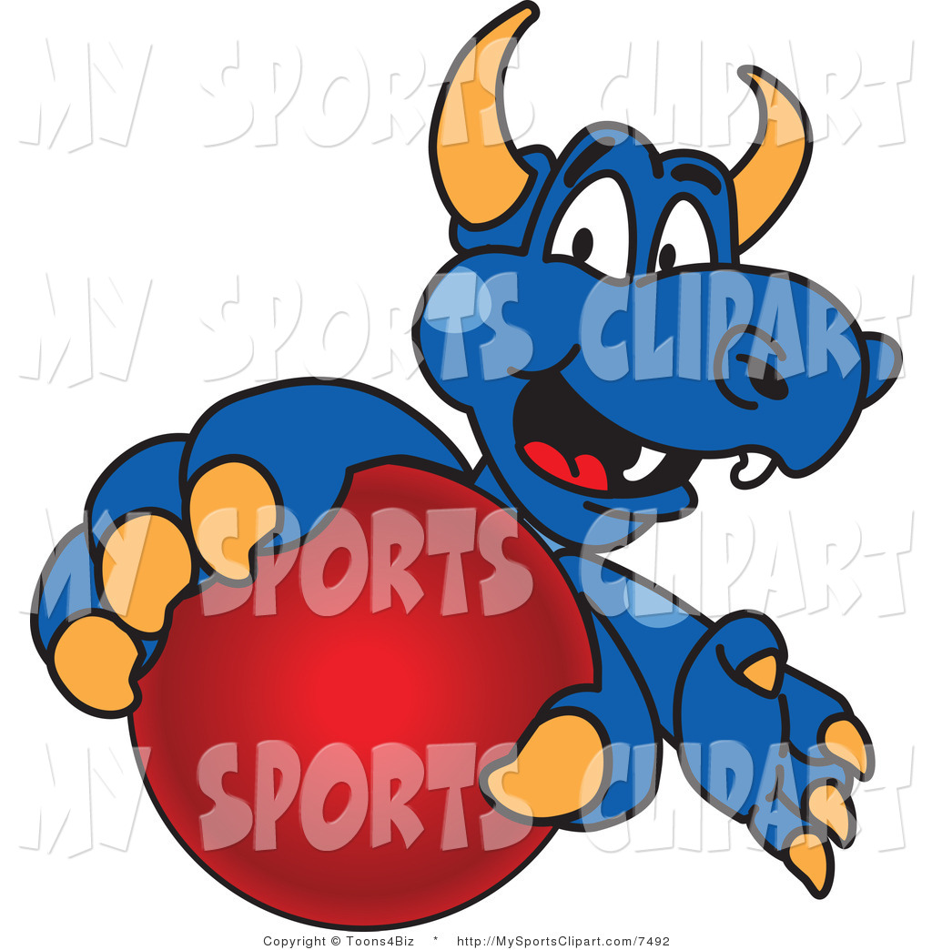 Dragon Ball Clip Art Sports Clip Art Of A Dragon Mascot Grabbing A