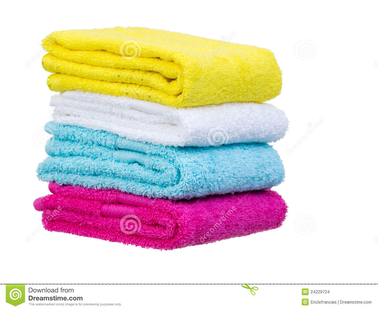 Fresh Towels Stack General View Stock Images   Image  24229724