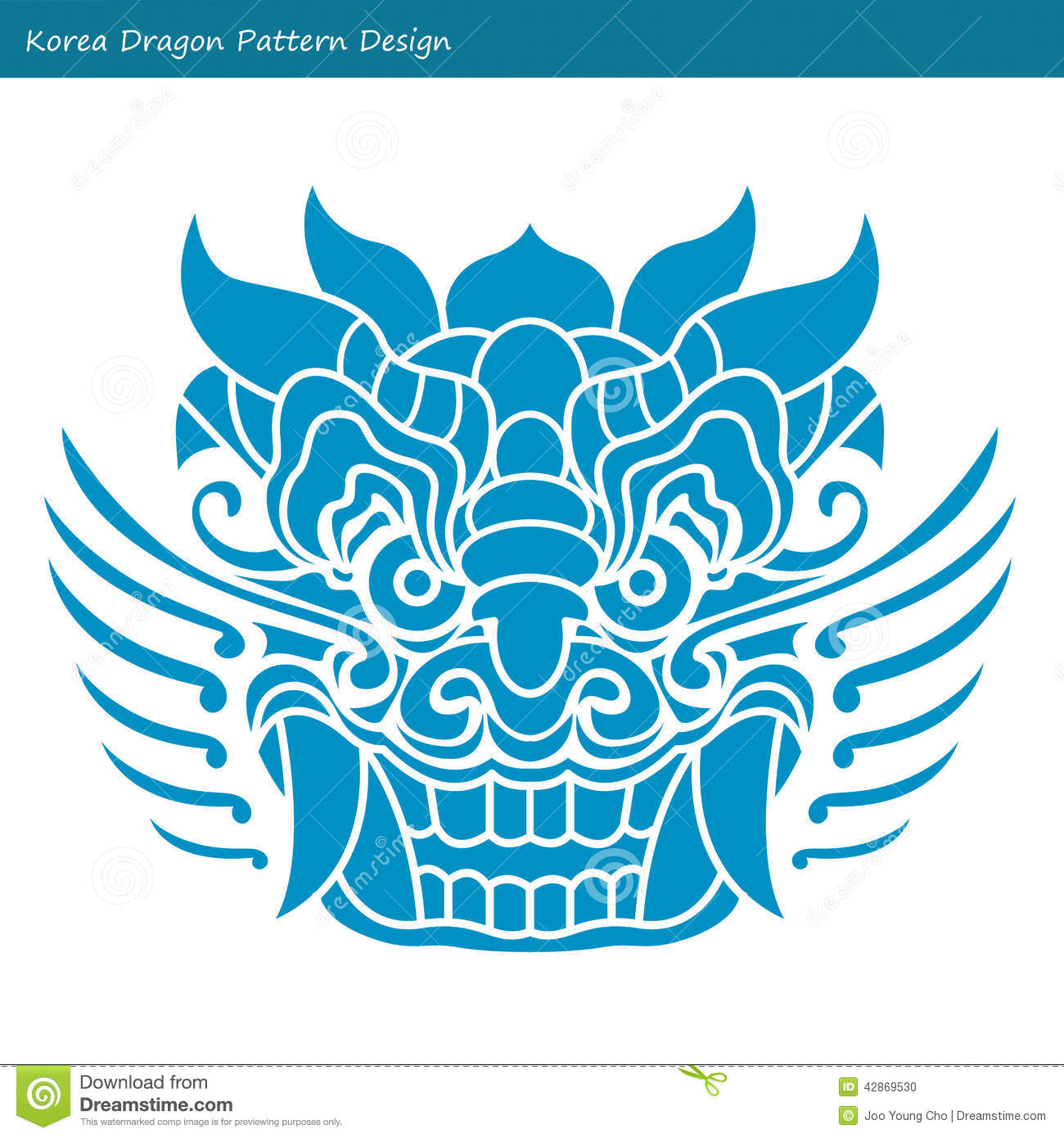 Korea Dragon Pattern Design  Korean Traditional Pattern Design S Stock