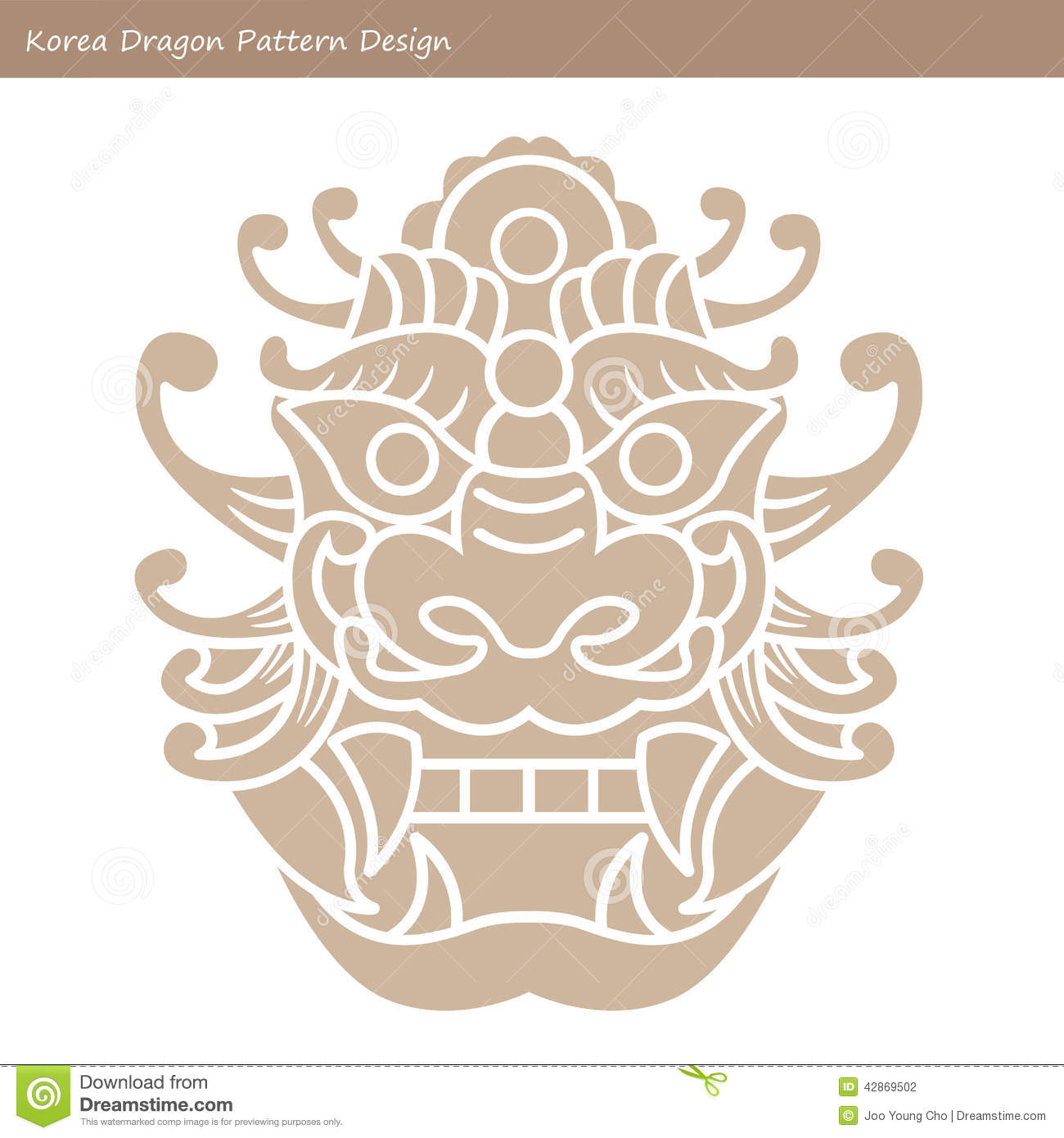 Korea Dragon Pattern Design  Korean Traditional Pattern Design S Stock