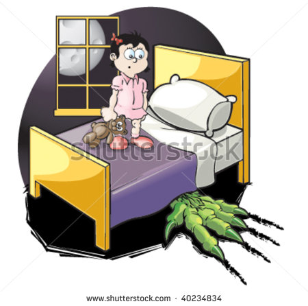 Monster Under Bed Stock Vector Illustration 40234834   Shutterstock