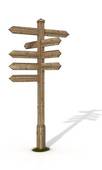 Old Wood Directional Sign Post Illustrations And Clipart