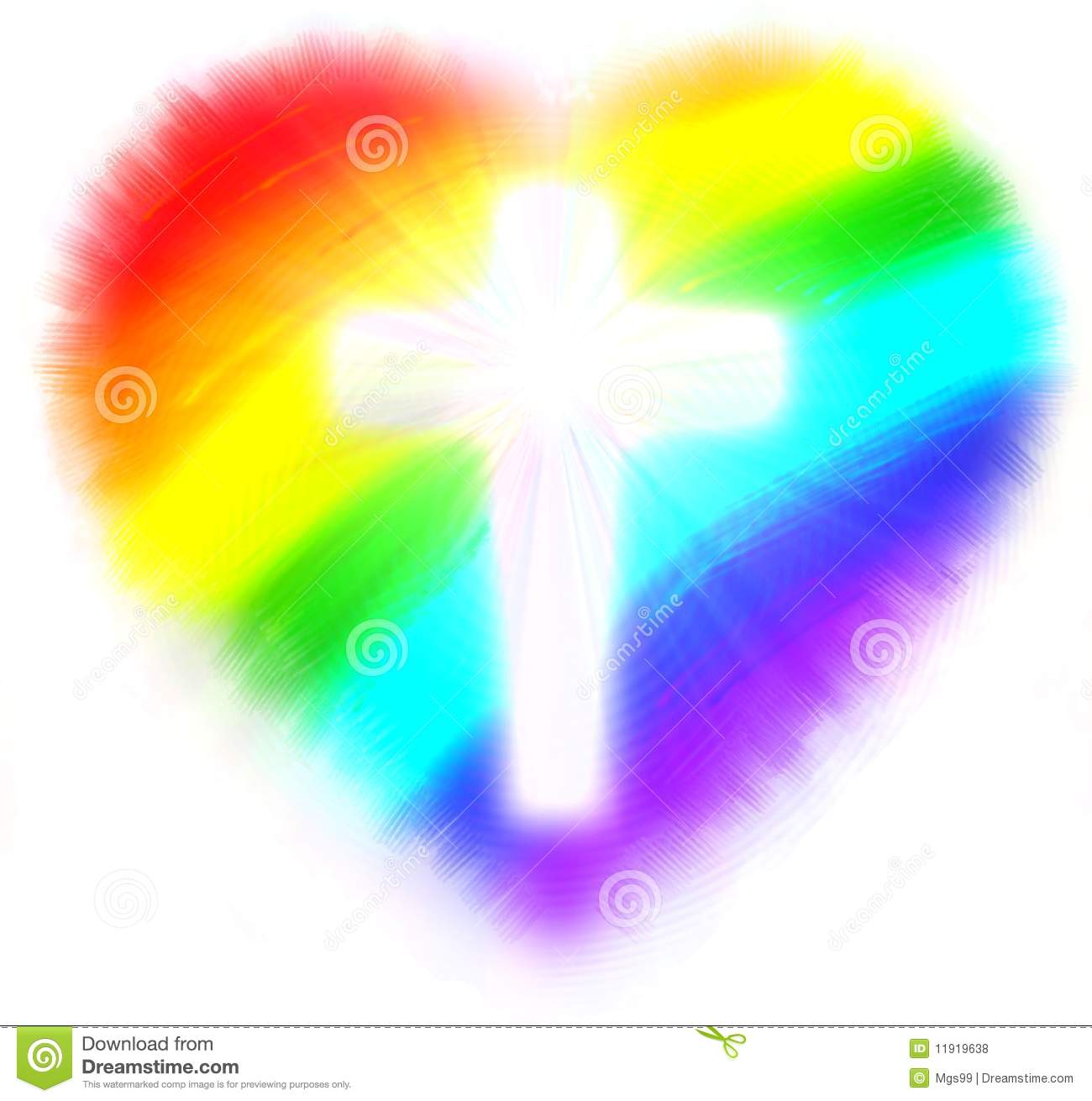 Rainbow Heart Of Love Royalty Free Stock Photos   Image  11919638