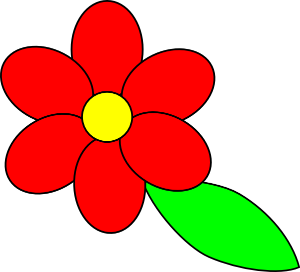 Red Petaled Flower Clip Art At Clker Com   Vector Clip Art Online