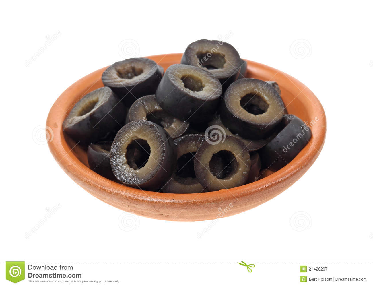 Small Dish Filled With Sliced Olives Royalty Free Stock Photography    