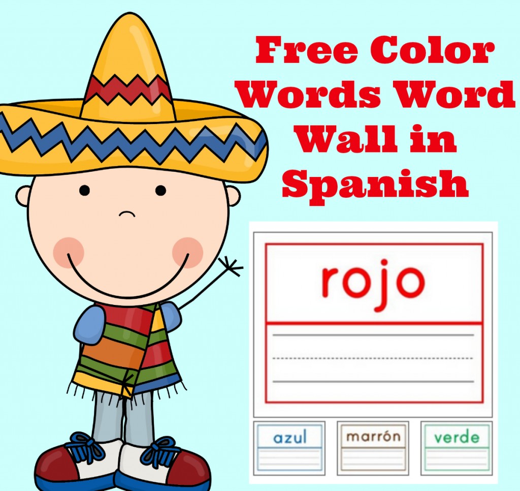 Spanish Words Clipart Color Words
