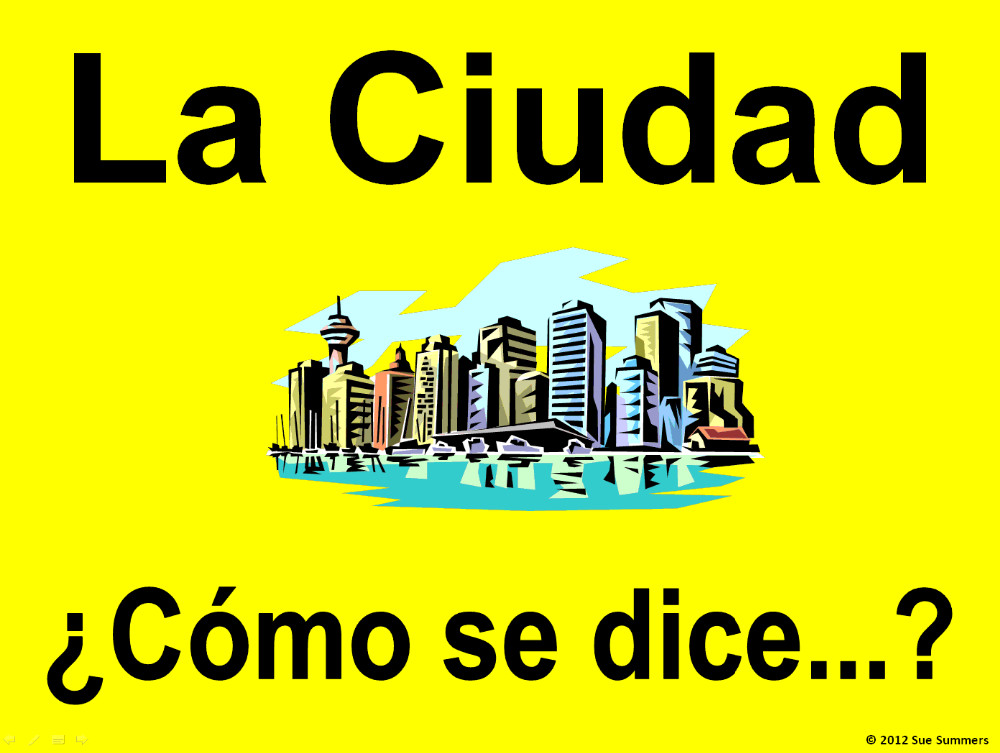 Spanish Words Clipart Spanish City Vocabulary