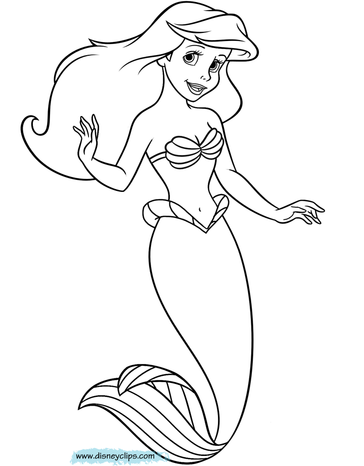 The Little Mermaid Printable Coloring Pages 3   Disney Coloring Book