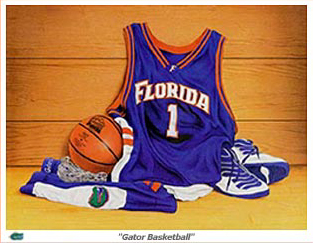 University Of Florida Gators Basketball Team Gear Jersey Art Print