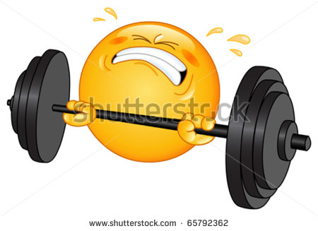 Weightlifter Emoticon Stock Vector 65792362   Shutterstock
