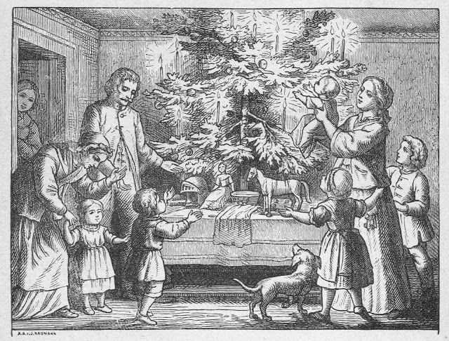 1900 S Family Christmas Scene Illustration   Free Printable From Knick