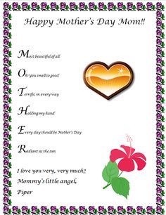 2014 On Pinterest   Acrostic Poems Memorial Poems And Mother S Day