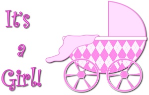 Baby Carriage Clipart Image   Baby Shower Graphic With Argyle Pattern