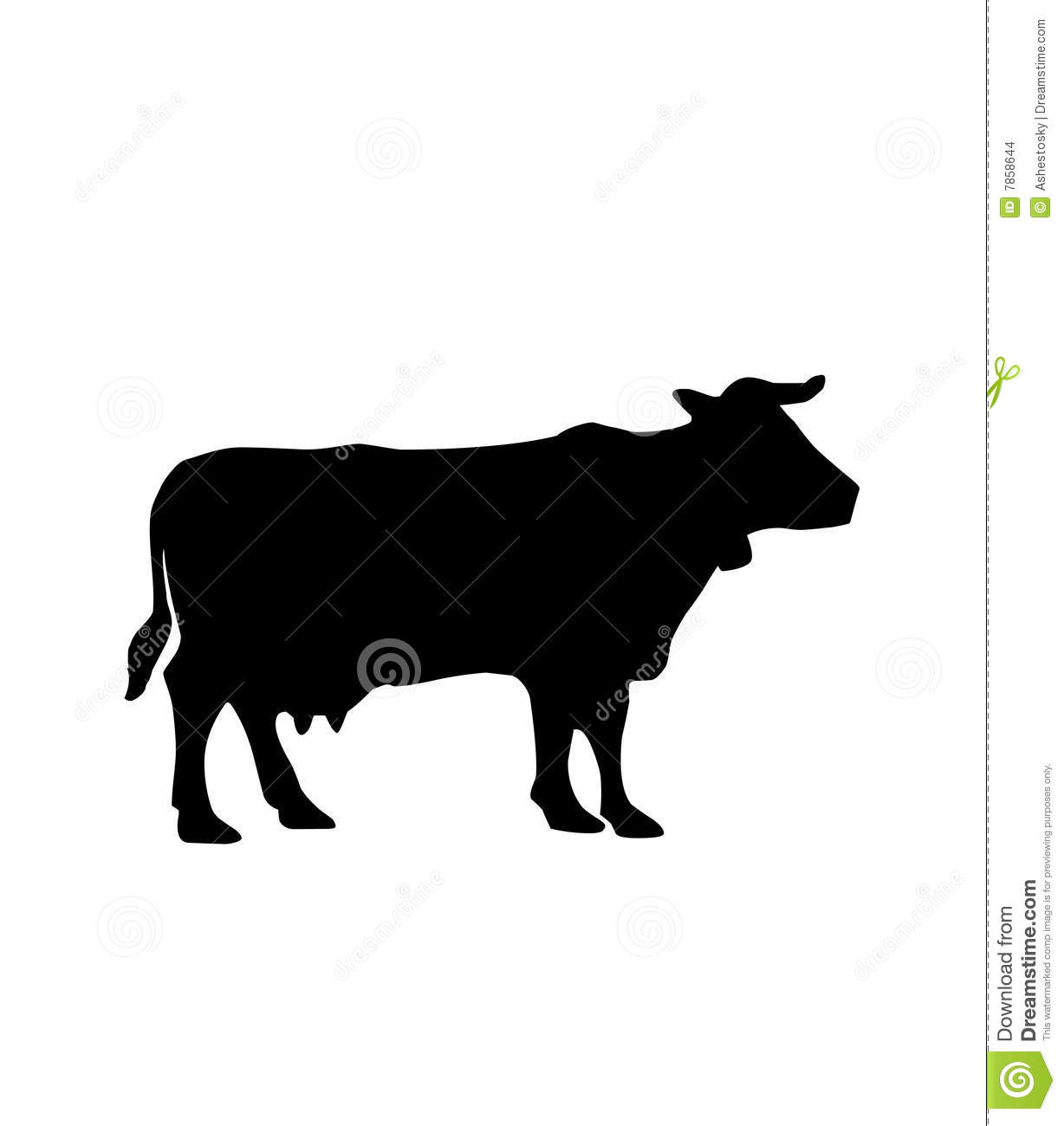 Beef Cow Silhouette Cow Silhouette Vector 7858644 Jpg