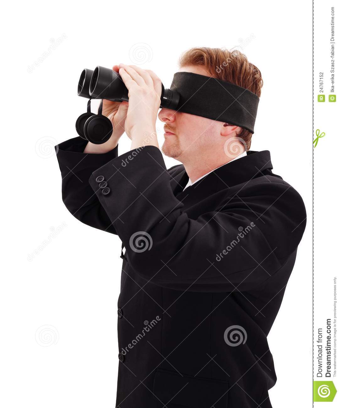 Blindfold Bussiness Man Looking For Job Stock Photography   Image