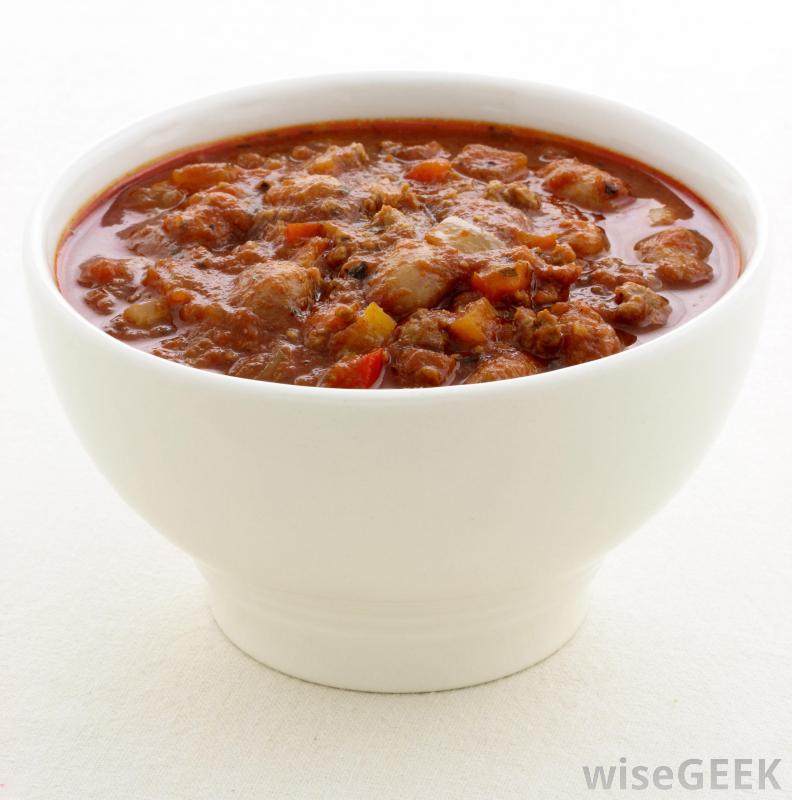 Bowl Of Chili With Beans And Ground Beef 