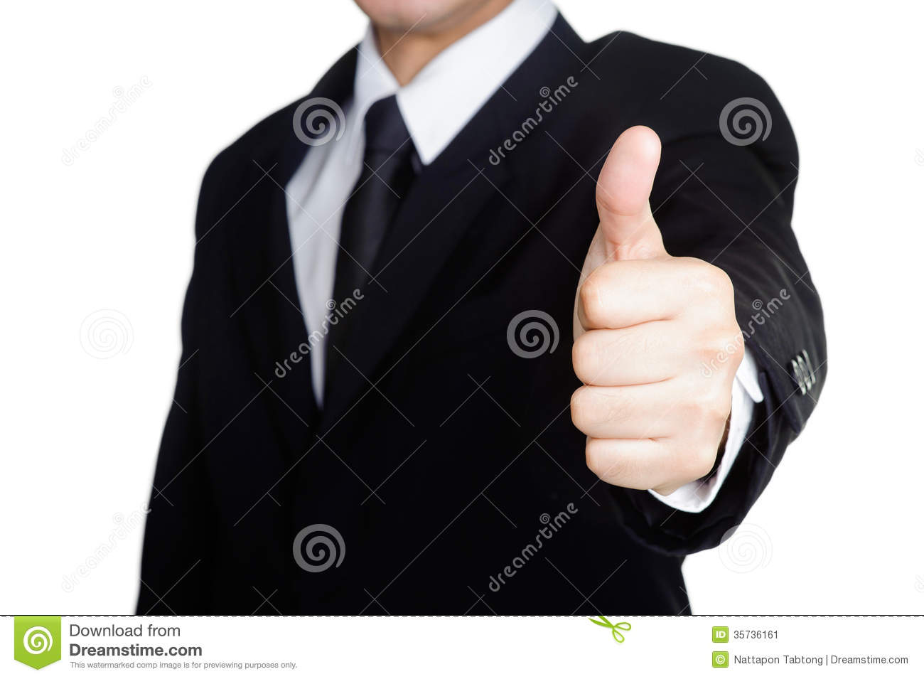 Business Man Good Hand Sucess Visit Isolated Stock Image   Image