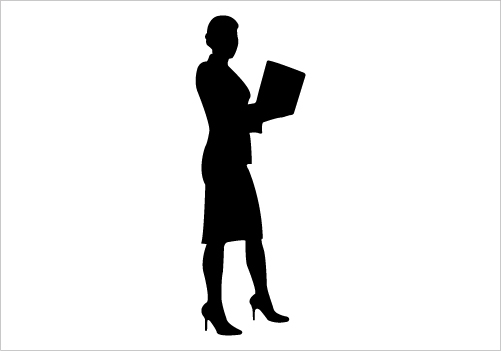Business Women Vector Illustration Silhouette