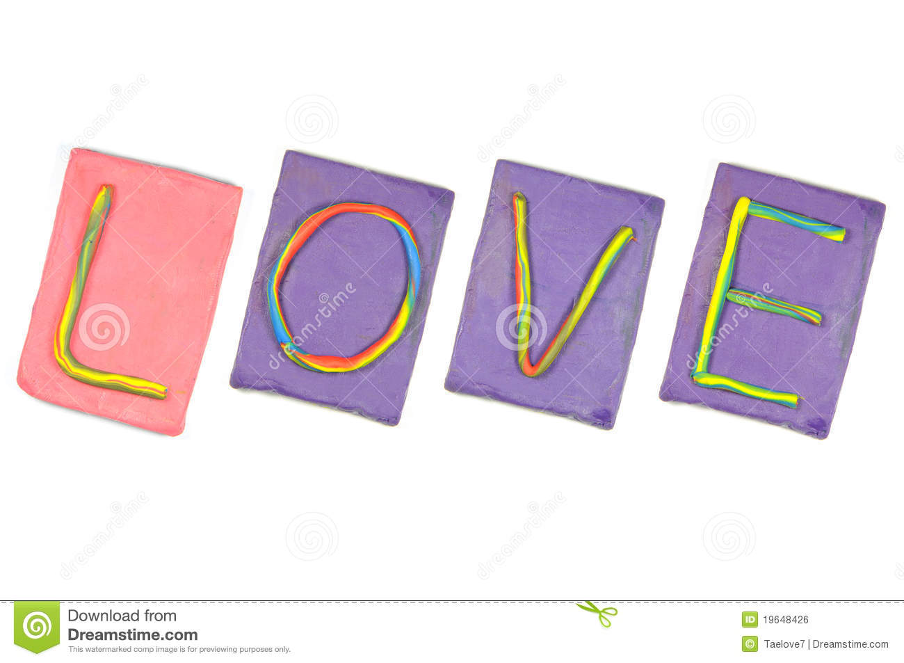 Clay Letters  Words Love Royalty Free Stock Image   Image  19648426