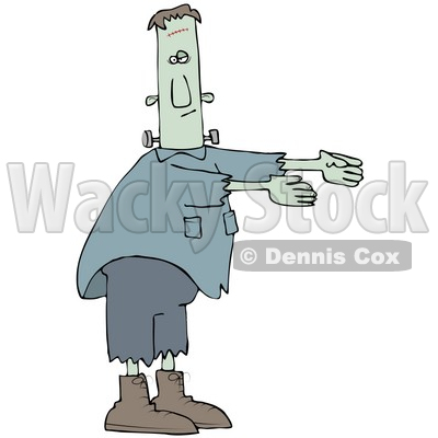 Clipart Illustration Of Frankenstein With Torn Clothes And Boots