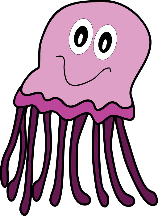 Cute Jellyfish Clipart Clipart Purple Jellyfish 512x512 B563 Png
