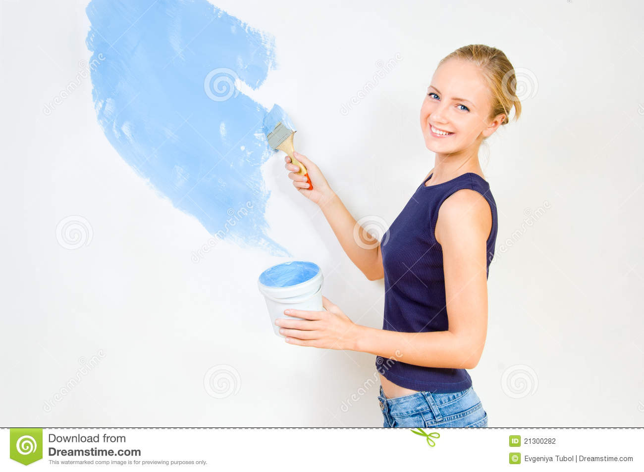 Girl Painting The Walls Stock Photography   Image  21300282