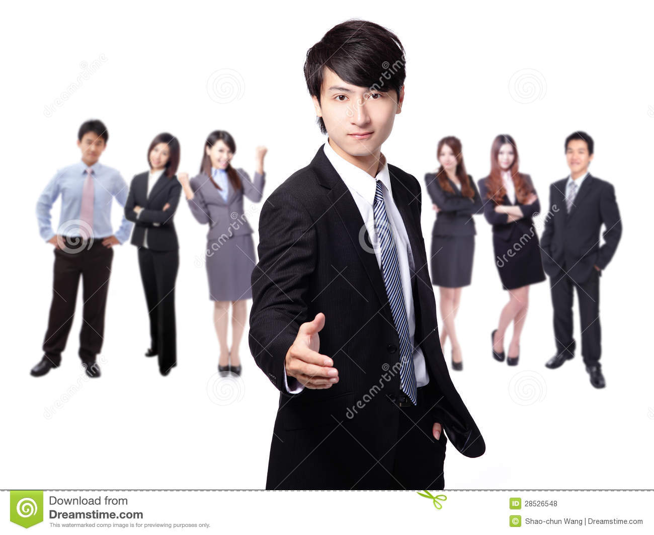 Handsome Business Man Smile Shake Hand Royalty Free Stock Photos