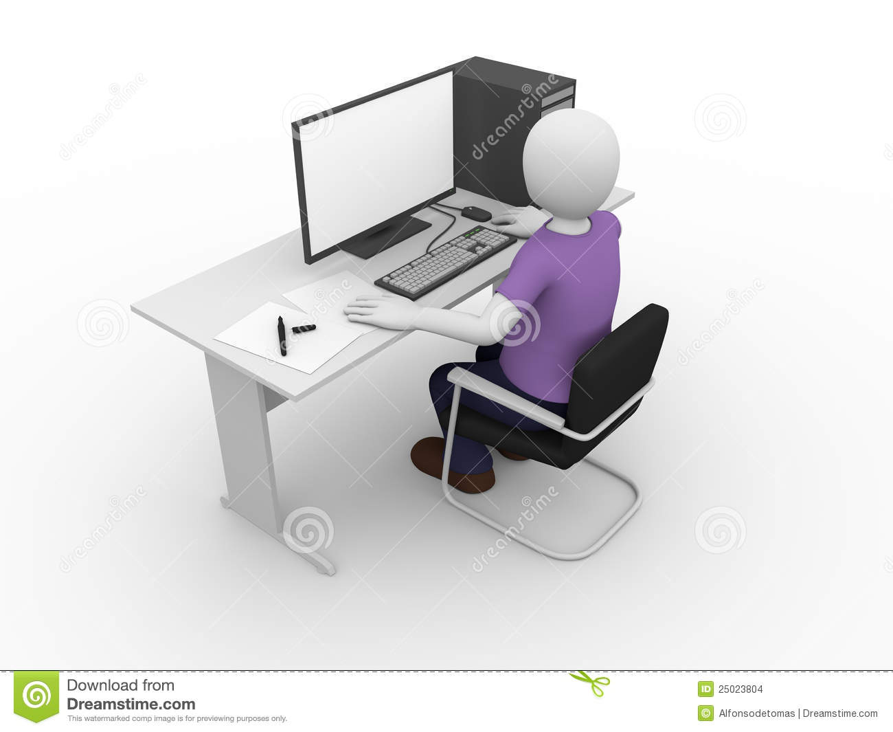 Male Computer User Stock Images   Image  25023804