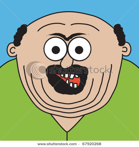 Picture Of An Angry Man Yelling And Screaming With His Big Mouth In A    