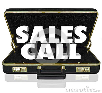 Sales Call Open Briefcase Selling Presentation Proposal Stock Image