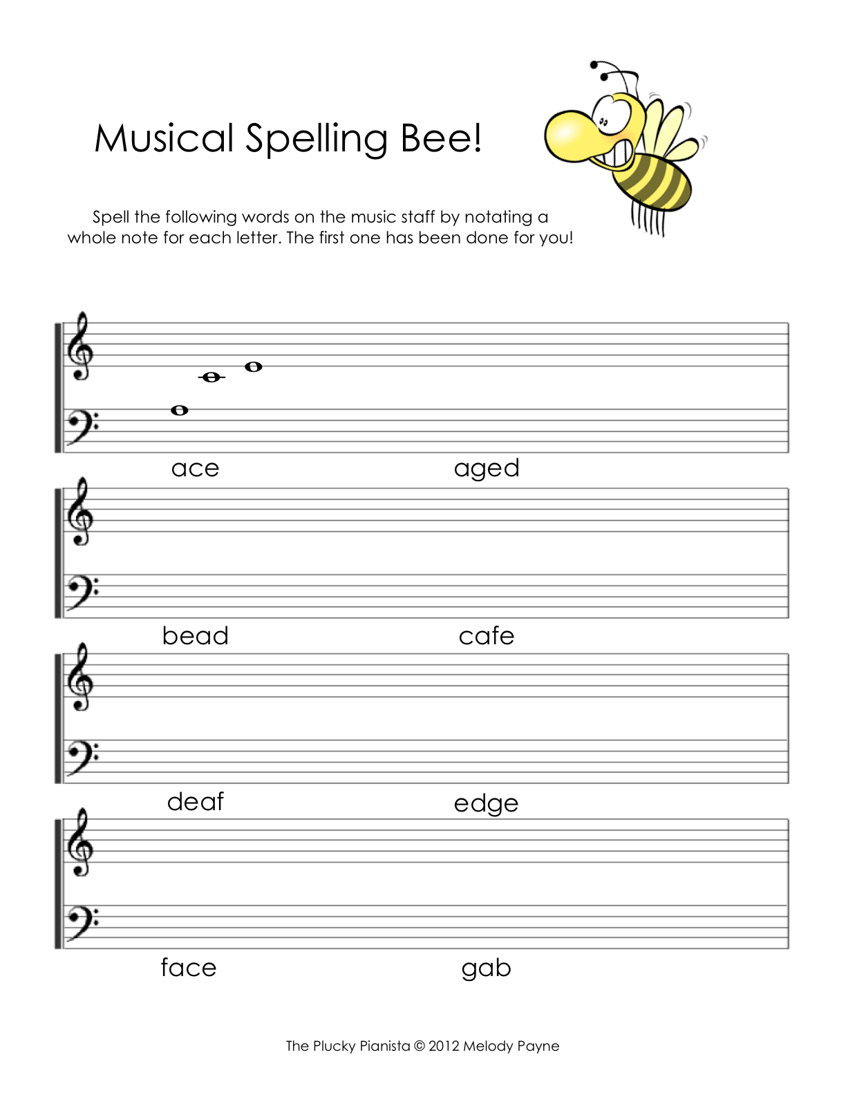 Spelling Words Clipart Musical Spelling Bee