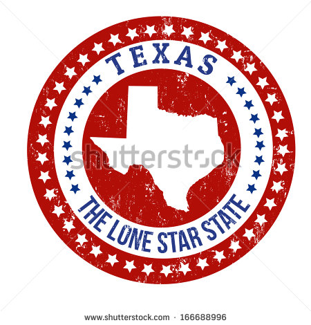 State Written Inside And Map Of Texas Vector Illustration   Stock