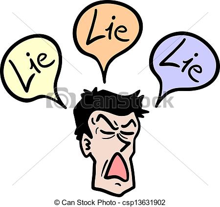 Vector Clipart Of Cartoon Lie   Creative Design Of Cartoon Lie