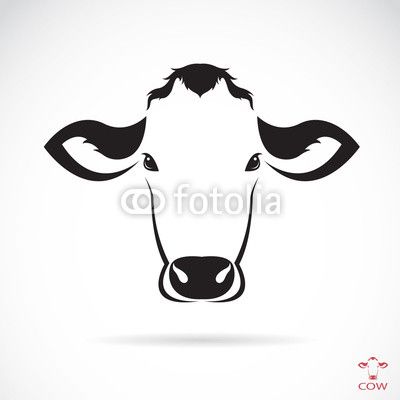Vector Image Of An Cow Head   Silhouette   Pinterest