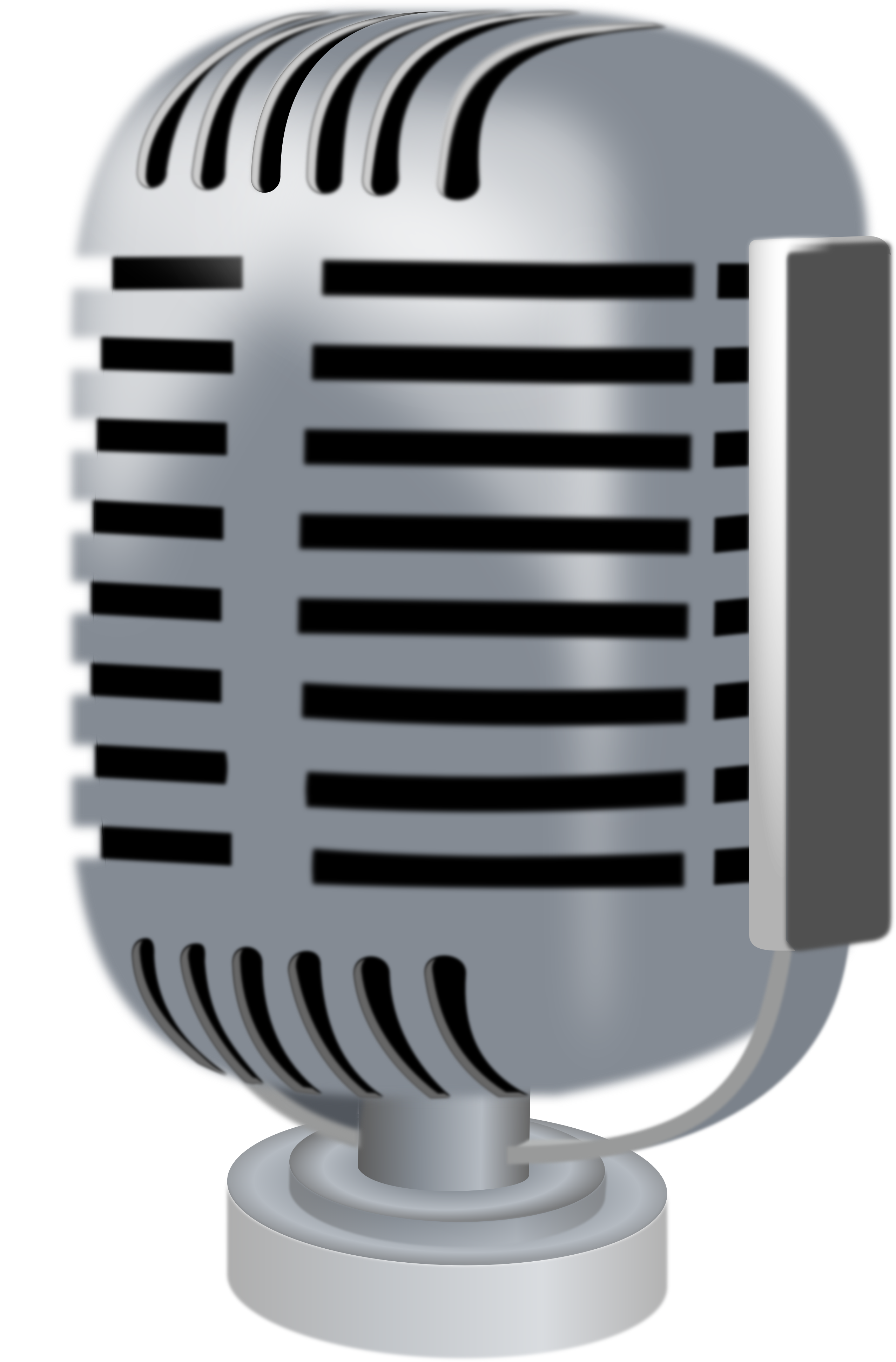 Boobaloo Old Style Microphone Black White Line Art Scalable Vector