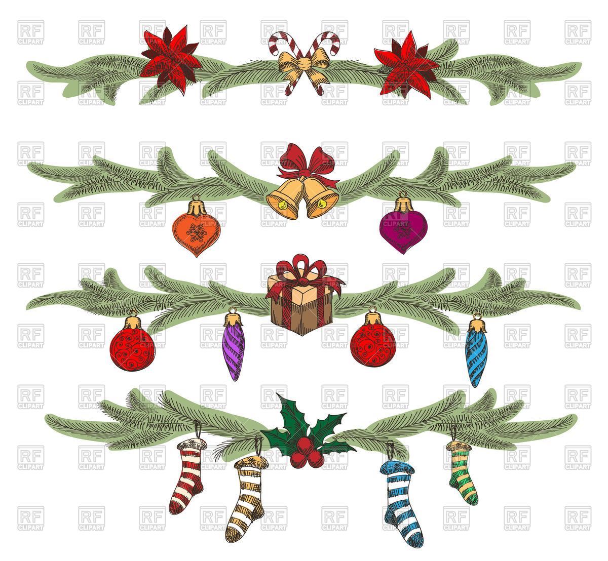     Christmas Stocking 95927 Download Royalty Free Vector Clipart  Eps